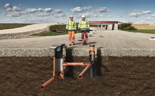 Stingras PP Pragma drenāžas caurules ceļu infrastruktūrai