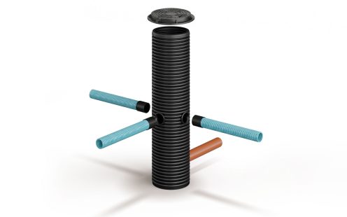 Drenāžas aka ar cauruļu pievienojumiem